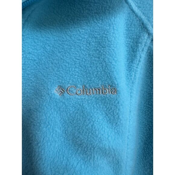 Columbia Full Zip Fleece Jacket Light Blue Size Small - Picture 4 of 6